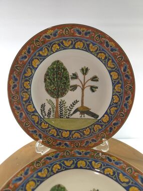 Cost Plus World Market Blue, Red, Yellow Decorative Dinner Plate